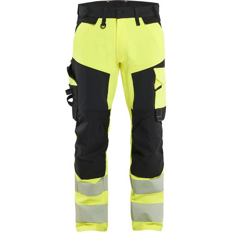 Pantalon de travail Stretch 4D Haute-visibilité 1124 Jaune fluo/Noir XS - FR(38) - SE(C44) - Standards