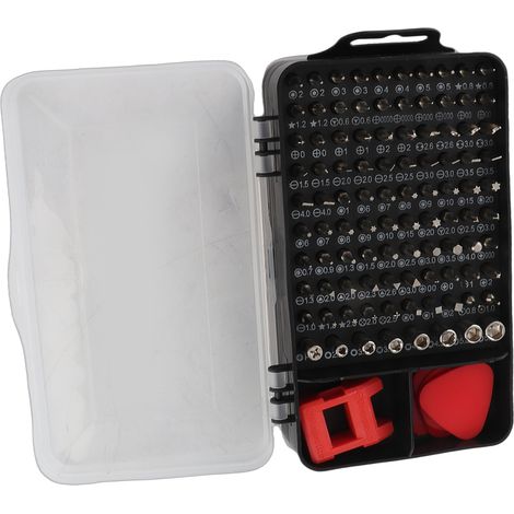 Kit de tournevis aimanté 110 en 1 multifonction pour réparation téléphone, ordinateur portable et montre, acier au chrome-vanadium avec coffret (1/5)