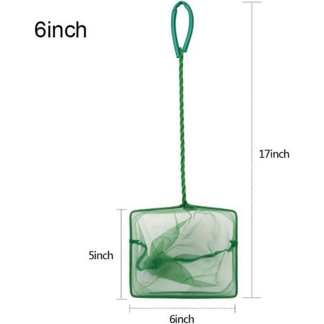 Accessoires pour aquarium Fymall, épuisette avec manche en plastique.