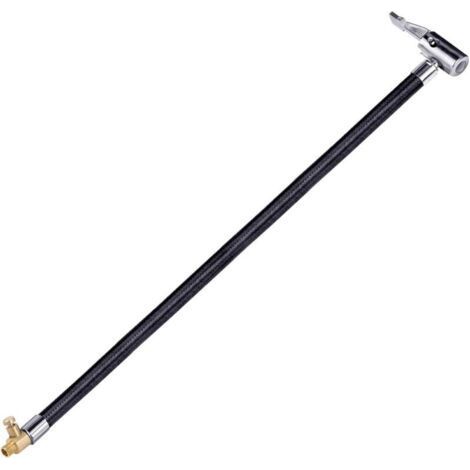 BUNTHAUS Vélo moto voiture pneu gonfleur tuyau tube de gonflage tuyau pneu valve connexion tuyau connexion air mandrin gonflage compresseur pompe rallonge tuyau adaptateur, modèle : noir 20 cm non dég (1/5)