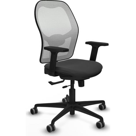 Chaise de bureau piqueras y crespo Jorquera blanc maille et cuir (1/2)