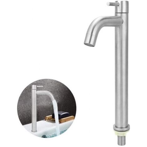 Einzigartiger Wasserhahn aus Edelstahl, Kaltwasser-Waschbeckenhahn, FLITI-Waschbeckenhahn