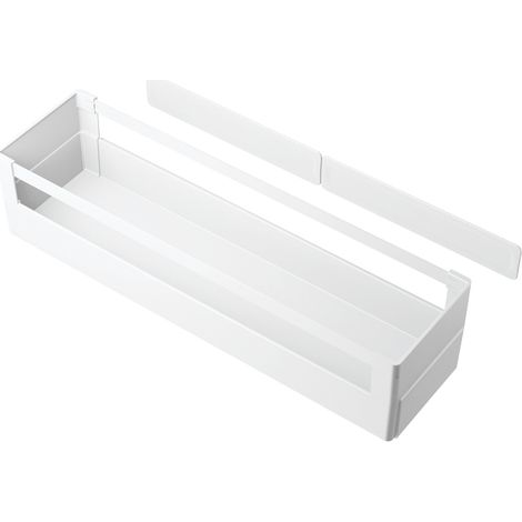 Boites de rangement avec barres de métal - Décor : Blanc - Longueur : 448 mm - GOLLINUCCI