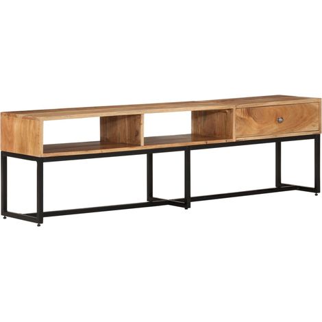 Mobile TV multimediale scaffale per televisione televisione buffet sala da pranzo soggiorno camera da letto 160 x 30 x 45 cm legno massello di acacia marrone 020026055