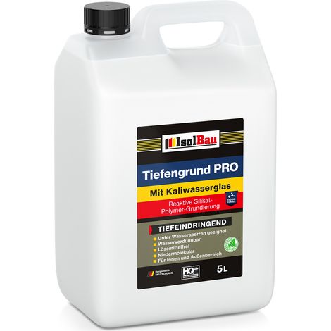 Primer a penetrazione profonda IsolBau con acqua e vetro Tiefengrund PRO 5l (1/5)