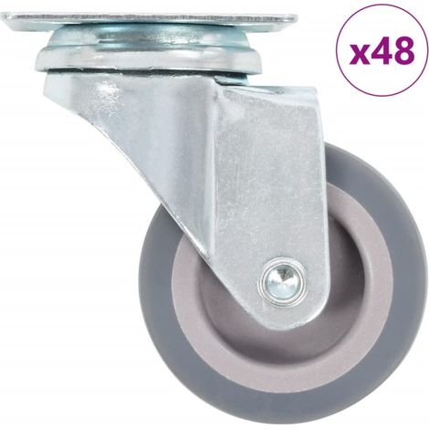vidaXL 48 pcs Roulettes pivotantes 50 mm