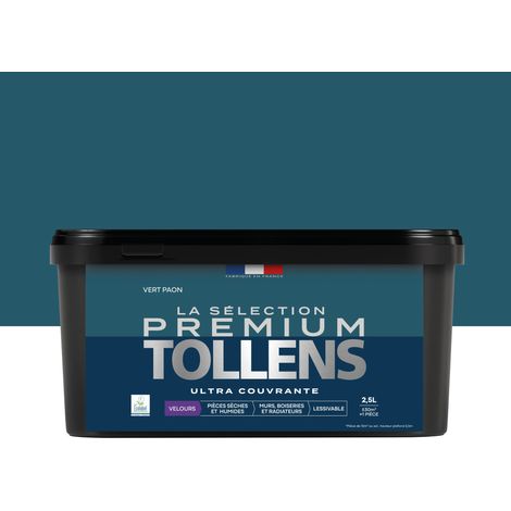 Tollens - Peinture intérieure couleurs - La Sélection Premium Velours - Ultra Couvrante - Vert Paon 2,5 L - 30m²
