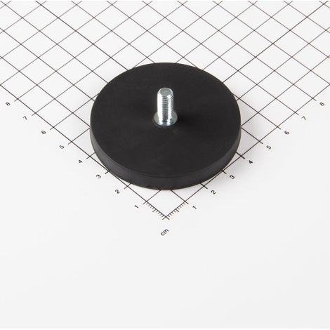 Magna-C Gummiertes Magnetsystem Ø57x7,6mm mit Gewindezapfen (1/4)