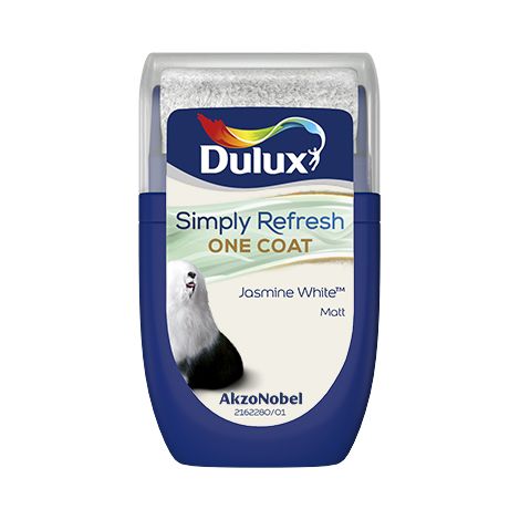 Dulux Simply Refresh One Coat Matt Tester Pot - 30ml - Jasmine White