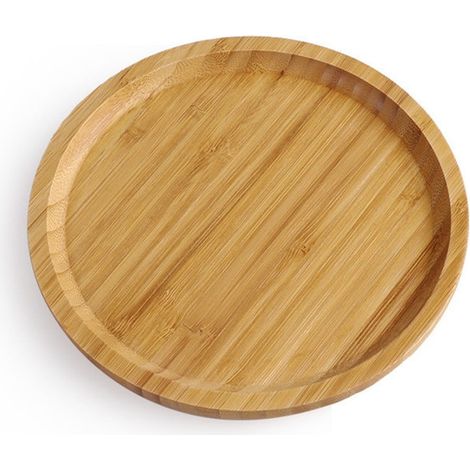 Plateau De Service En Bambou - 20 Cm - 25 Cm - 30 Cm - Pour Fruits Pizzas Et Apéritifs - Lot De 1 (1/5)