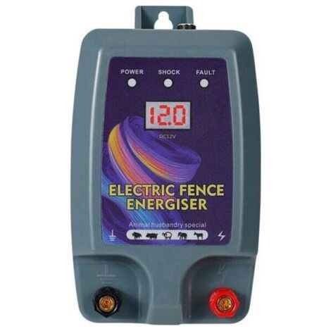 NALOOKAMIC Électrificateur de clôture électrique, Kit de clôture électrique, clôture électrique pour bétail, 2 modes d'alimentation pour élevage