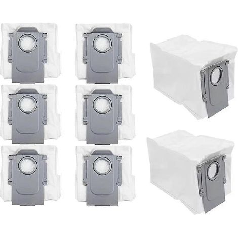 Lot de 8 sacs à poussière compatibles avec les aspirateurs robots Roborock S8 Maxv Ultra/P10 A7400RR/QRevo Pro/QRevo Plus (1/5)