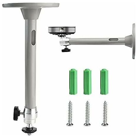 Support de Projecteur Plafond Support de Plafond Videoprojecteur Réglable Support Mural Projecteur Support de Plafond Universel Support Mural Universel en Aluminium pour Projecteur (Argent) (1/4)