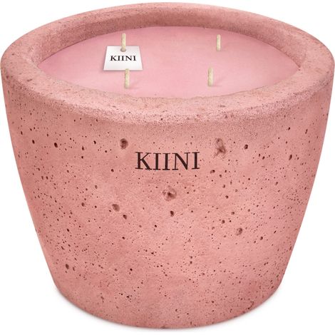 KIINI Betonkerze Sojawachs Modernes Design XS Rosa (1/3)