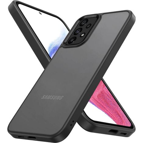 Handyhülle A52 A52s Matt Transluzent Samsung Galaxy A52 Schwarz (1/5)