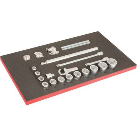 BAHCO - Module pour servante 40", clips en métal pr douilles 1/4",3/8",1/2",3/4"-104pc
