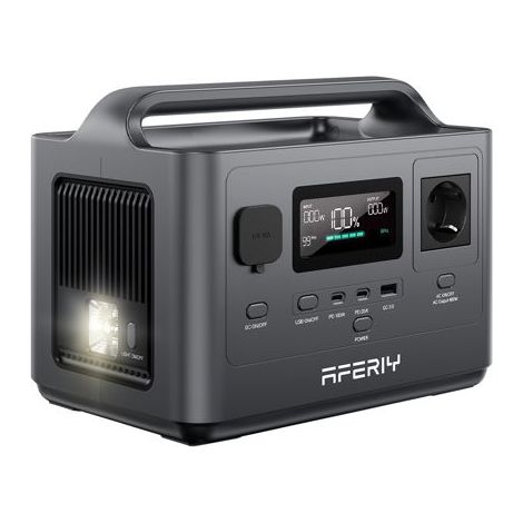 AFERIY P040 Tragbares Elektrisches Generator 400W 256Wh LiFePO4, Energie-Station mit 5 Anschlüssen, USV, BMS, für Camping, Reisen (1/5)