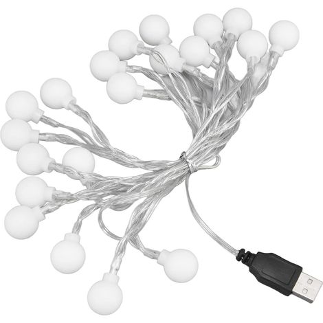 Guirlande Lumineuse LED, 10 Pieds/3 m 20 LED guirlandes Lumineuses Jardin Maison fête Mariage Festival décorations Artisanat Alimentation USB (1/5)