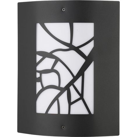 Outdoor Wall Light, Modern Graphic Design, Matte Black Stainless Steel, IP44, For Terrace, Facade, Garden (1/5)