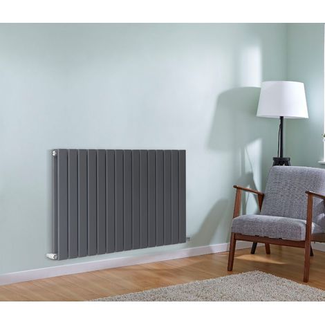 NRG Flat Panel Radiator Designer Column Bathroom Central Heating Anthracite Double 600x1020mm
