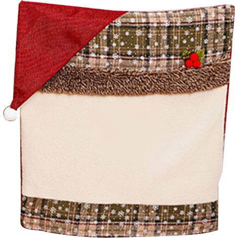 Housse de chaise Père Noël [Style bonhomme de neige], décoration de Noël, accessoire de décoration de fête, housse de chaise de Noël (1/2)