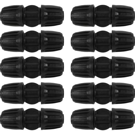 6 Pieces Connectors Straight for System irrigation Drop to Drop, Fitting for Hose PE 16mm, Accessory irrigation for Gardening, Agriculture and Tighten (1/5)