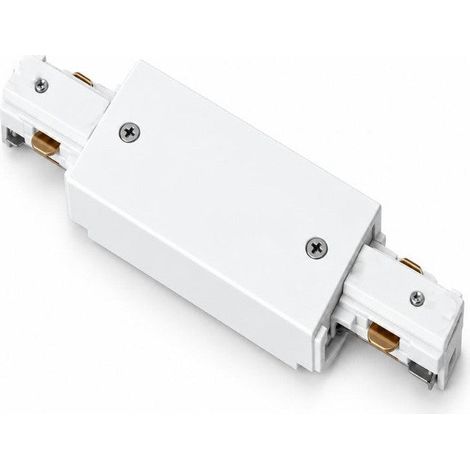 Connecteur Droit Rail Encastrable Monophasé Blanc - SILAMP (1/2)