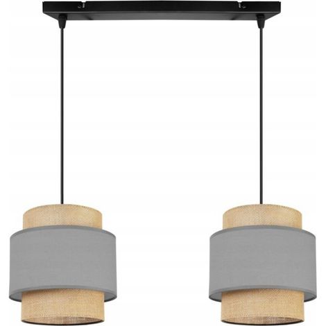 Lampe Suspendue - Abat-jour Velours - Hauteur Réglable 25-100 cm - Diamètre 40 cm - E27 - Sans Ampoule - 1 Pièce (1/5)