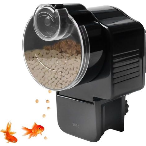 Distributeur Automatique de Nourriture pour Aquarium 65 ML: Distributeur Automatique de Nourriture avec minuterie, réglable pour granulés et granulés, pour Aquarium et Aquarium à Tortues (1/5)
