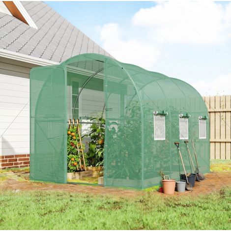 Serra da giardino a tunnel in PE 200x300x200 cm OKMYHOME (1/5)
