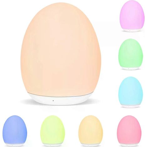 Dimmbare LED-Nachttischlampe, wiederaufladbar, warmweißes Licht, Baby-Schlaflampe (1/4)