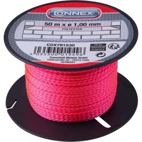 Connex Maurerschnur 50 m Ø 1 mm rot Maurerwerkzeug