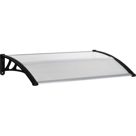 Outsunny Tettoia Esterna Finestre e Porte 110x60cm in Policarbonato Trasparente