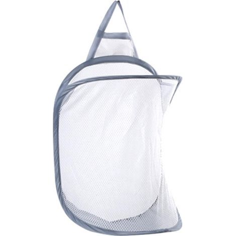 1pc Hanging Laundry Basket, Laundry Hamper, Foldable Dirty Laundry Bag, Foldable Mesh Laundry Basket with Hooks, Foldable Laundry Hamper for Closet, Dorm Room, Bedroom, Bathroom (1/5)
