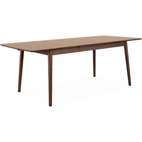 6 to 8-seater extendable rectangular dining table, Lina, Walnut, 210x90x75 cm