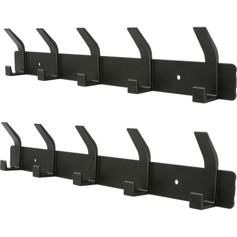 Porte-manteau mural aluminium – charge 15-20kg, antirouille anti-rayures, installation facile, pour entrée couloir et dressing (1/5)
