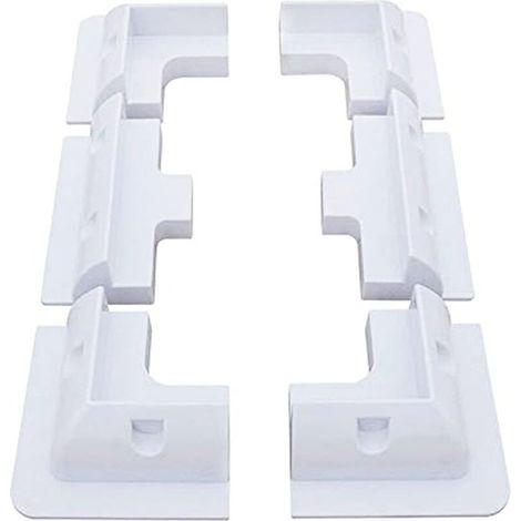 Set mit 6 ABS-Solarpanel-Halterungen für Solarmodule, bohrfreies Eckmontage-Set für Dächer von Wohnmobilen, Wohnwagen, Fahrzeugen, Campern, Gartenhäusern und Garagen