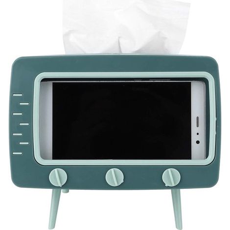 Allecto,Organizador de escritorio,Soporte para teléfono móvil,Caja de almacenamiento,Dispensador de pañuelos,Almacenamiento de papel (1/5)