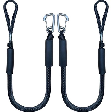Corde d'amarrage pour Équipement de bateau,2 pièces,Accessoires pour bateaux et quais,Amarre avec crochets (1/5)