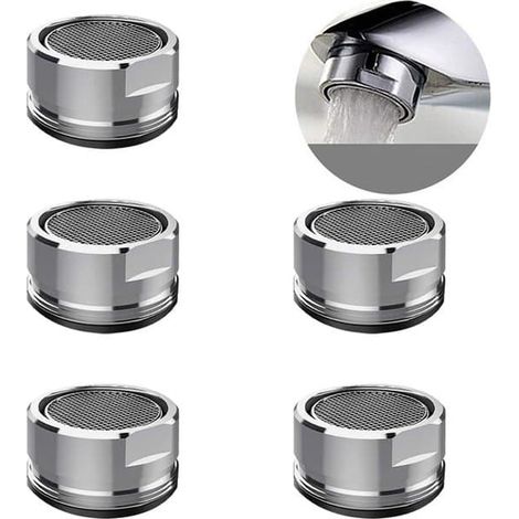 Aérateur de robinet, filtre de robinet, aérateur, aérateur M24, filetage extérieur 24 mm, fixation pour robinet, accessoires de robinetterie, laiton, pour cuisine et salle de bain (1/5)