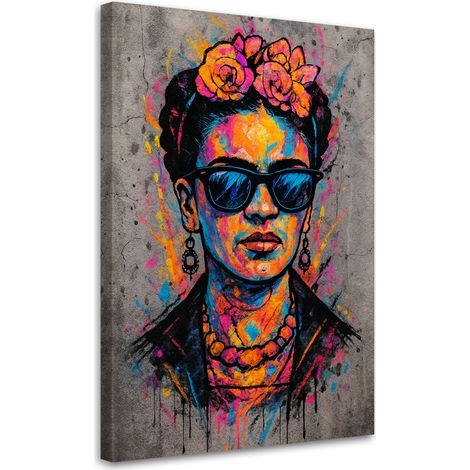 Wandbild Frida Kahlo Porträt einer Frau Pop Art 60x90 cm (1/5)