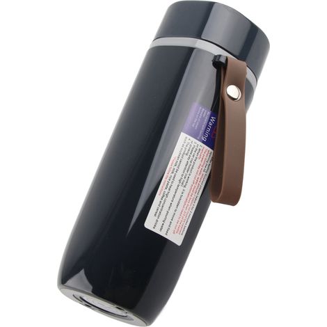 Bouilloire électrique de voyage 350 ml avec affichage numérique, antidérapante, étanche et portable, idéale pour les activités de plein air (24 V, 140 W), coloris noir et bleu. (1/5)