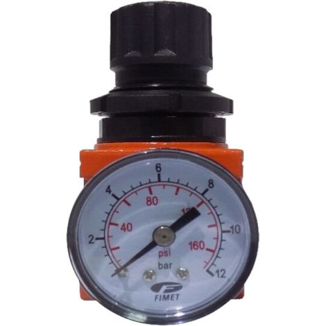 Regolatore Riduttore di Pressione Attacco 1/2" Compressore Aria Compressa 18 Bar con manometro (1/3)