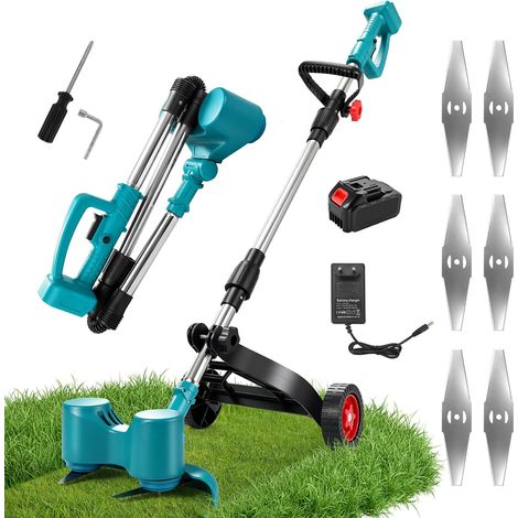 Coupe Bordures Compatible avec 18 V Sans Fil,20 000 Tr/min Deux Moteurs, Avec 3000mah Batterie (1/5)