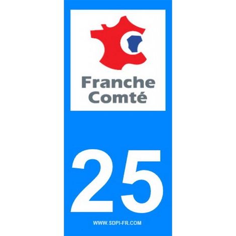 ADHESIFS REGION DEPARTEMENT 25 BOURGOGNE FRANCHE COMTE X2