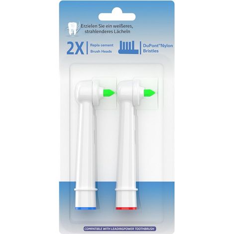 Interdental 2 x White Rotatable Interdental Replacement Toothbrush Heads Compatible with Braun Electric Toothbrushes (1/5)