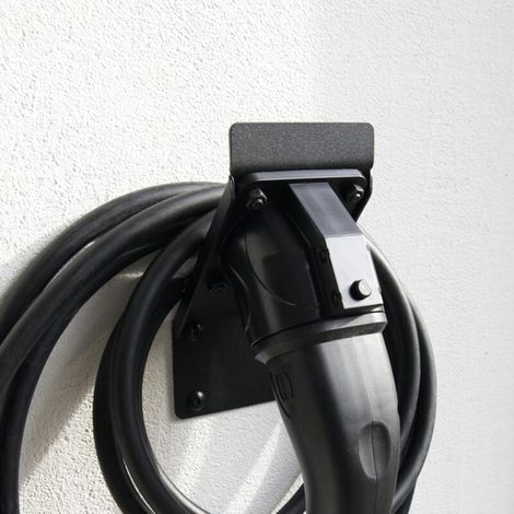 Soporte de cable de carga tipo 2 que ahorra espacio para coches eléctricos • Soporte de pared para enchufe tipo 2 • Accesorios para cables de carga y cajas de pared (1/4)