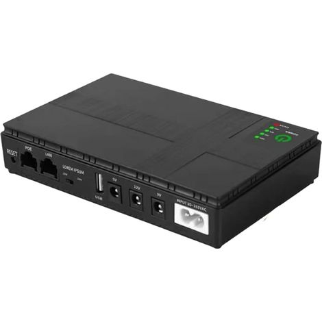 Alimentation Sans Coupure 5V 9V 12V UPS 10400MAh Batterie de Secours pour Routeur WiFi CCTV (Prise UE) (1/5)