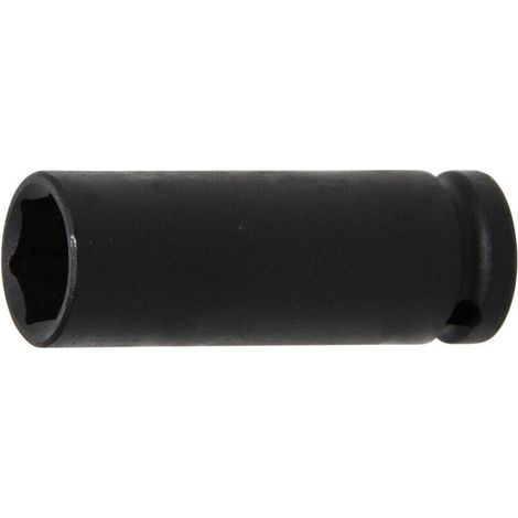 Douille à choc longue 19 mm 1/2 – Acier chrome molybdène – Pour travaux nécessitant profondeur accrue – Robustesse optimale
