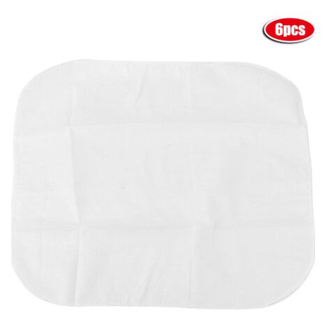 Tissu de doublure de vapeur, 6 morceaux de tapis de doublures de vapeur de coton de coton à fromage de cuisine pour le travail quotidien de cuisson à la vapeur 32 32 cm (1/5)